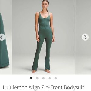 Lululemon Align Zip-Front Bodysuit Dark Forest